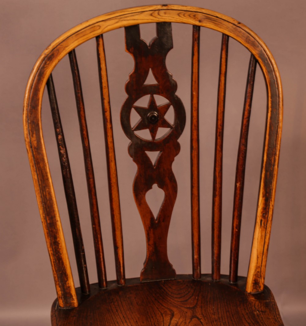 A Set of 6 Kitchen Windsor Chairs Ash and Elm Thames Valley View VIII