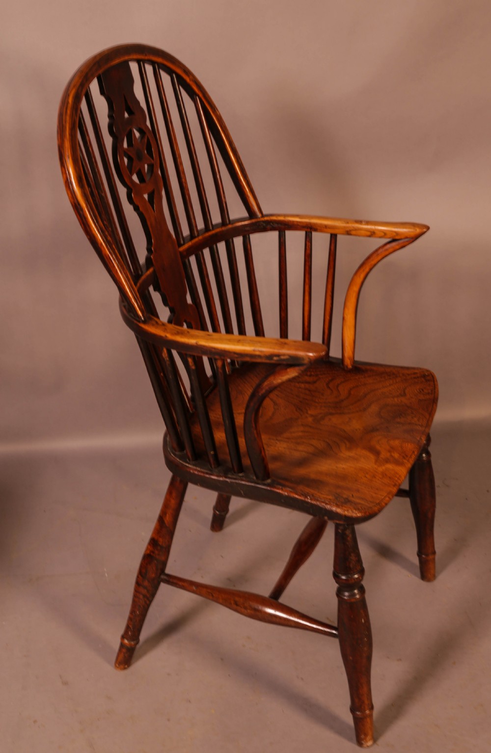 A Set of 6 Kitchen Windsor Chairs Ash and Elm Thames Valley View XIII