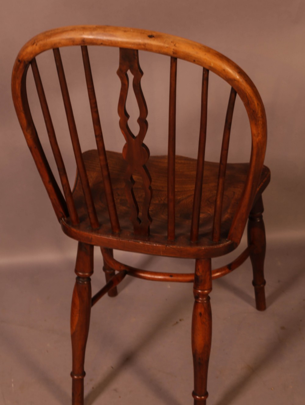 A Pair of Lincolnshire Yew Wood Kitchen Chairs View IV