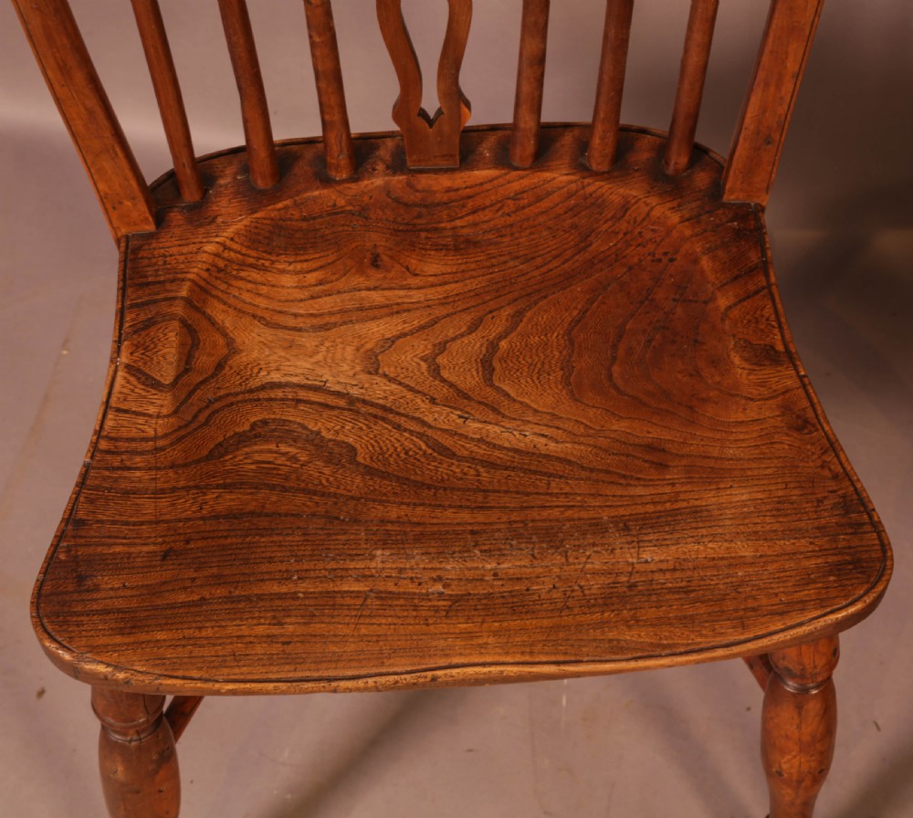 A Pair of Lincolnshire Yew Wood Kitchen Chairs View VII