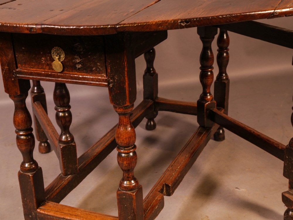 A 17th Century Gate Leg Dining Table c 1680 View III