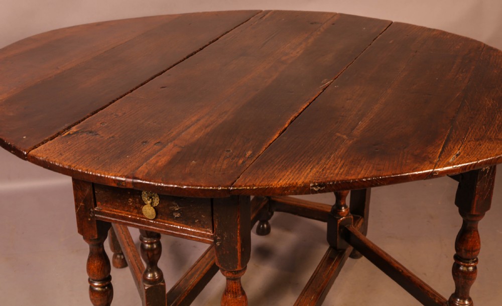 A 17th Century Gate Leg Dining Table c 1680 View IV