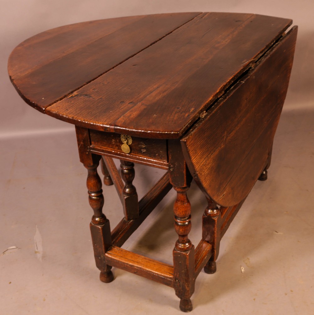 A 17th Century Gate Leg Dining Table c 1680 View V