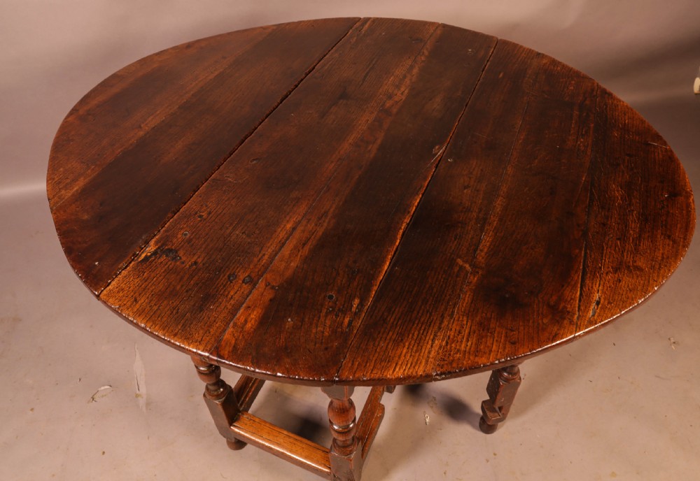 A 17th Century Gate Leg Dining Table c 1680 View VII