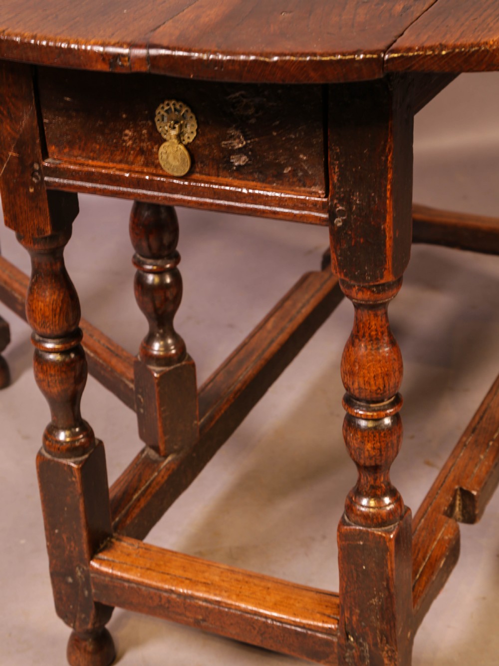 A 17th Century Gate Leg Dining Table c 1680 View IX