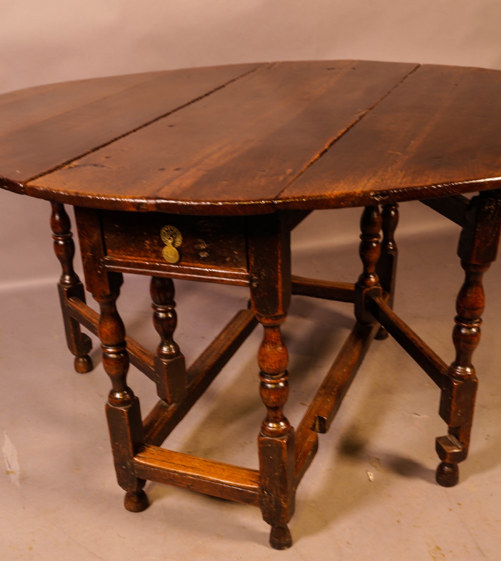 A 17th Century Gate Leg Dining Table c 1680 View X