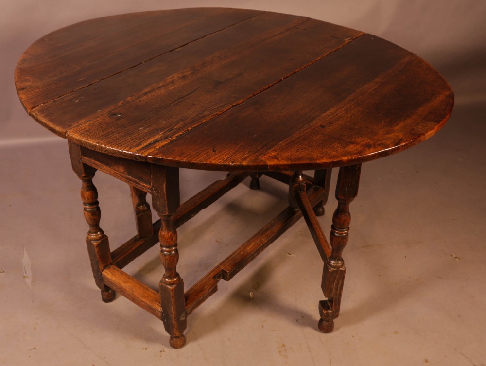 A 17th Century Gate Leg Dining Table c 1680 View XI