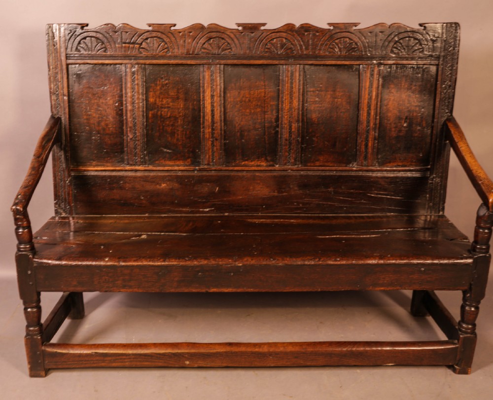 A 17th century Oak Settle