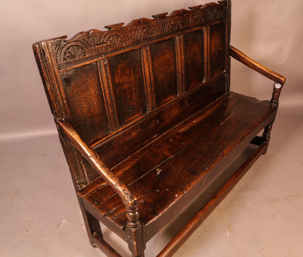 A 17th century Oak Settle View VIII