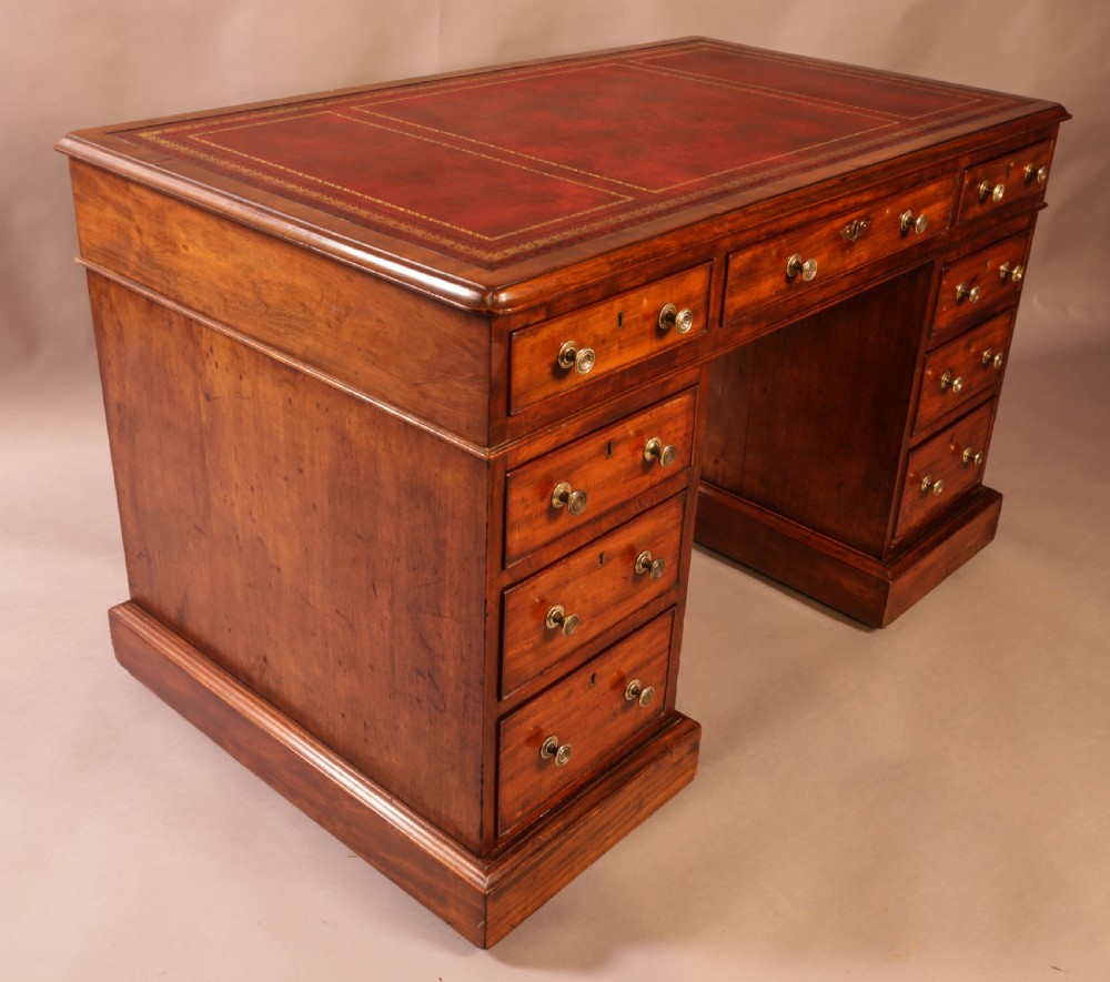 A Victorian Pedestal Desk in Mahogany View III