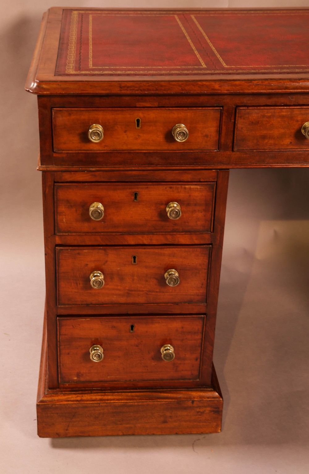A Victorian Pedestal Desk in Mahogany View VI