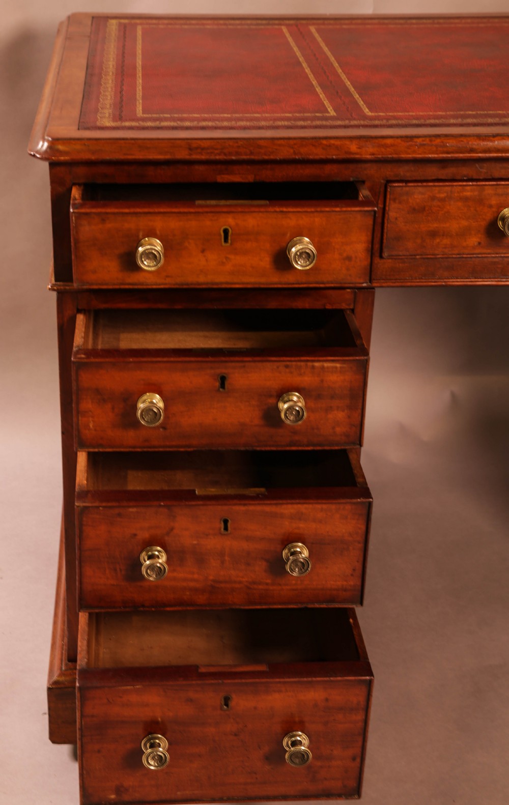 A Victorian Pedestal Desk in Mahogany View VIII