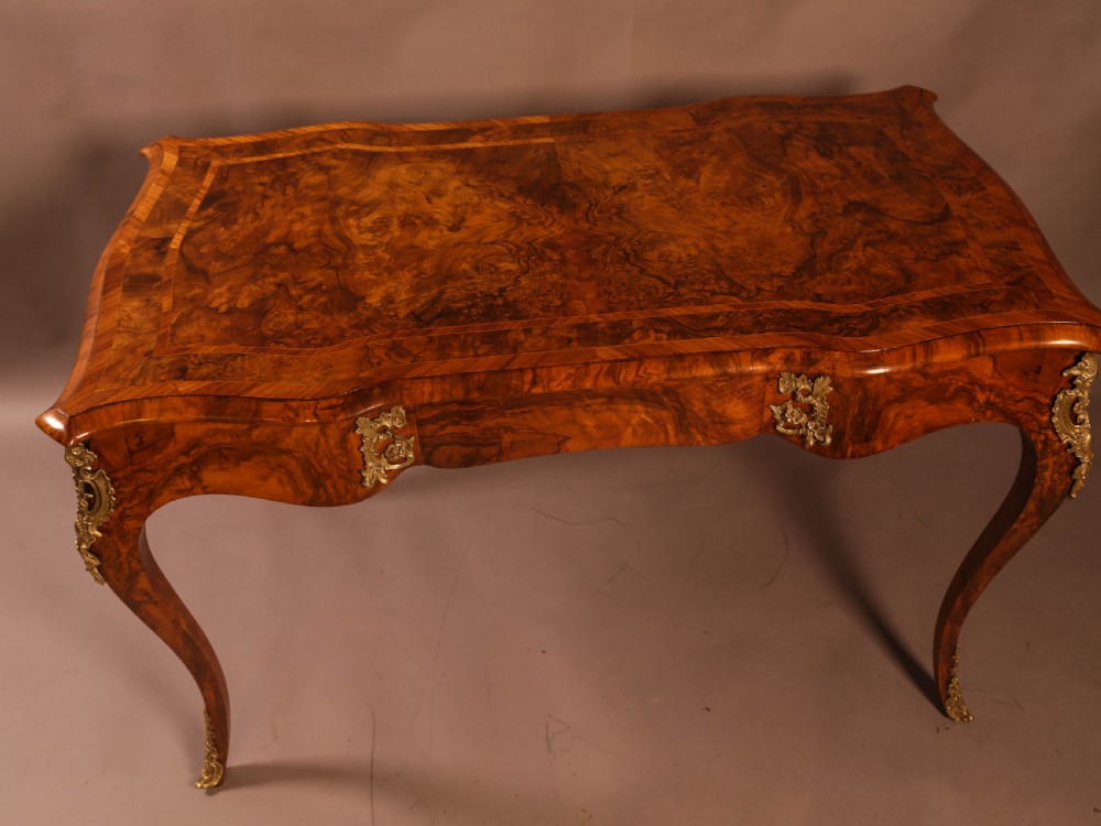 A Superb French Centre Table in Burr Walnut View VI