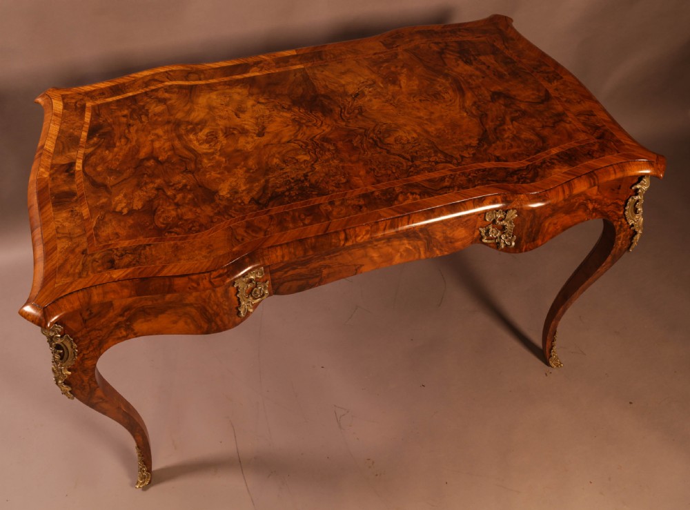 A Superb French Centre Table in Burr Walnut View VIII