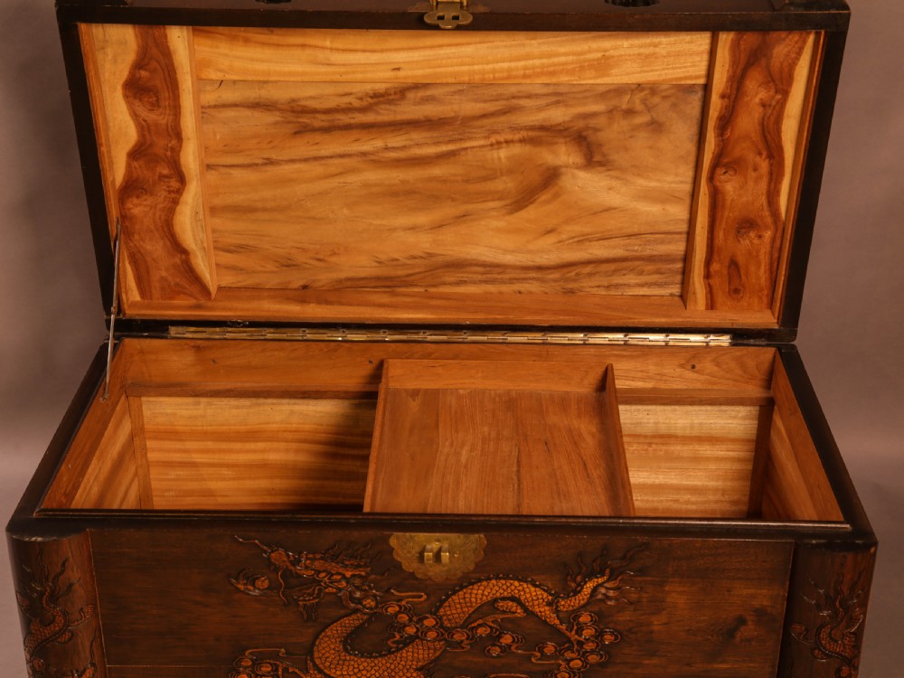 A Japanese Camphor Wood Blanket Box View V