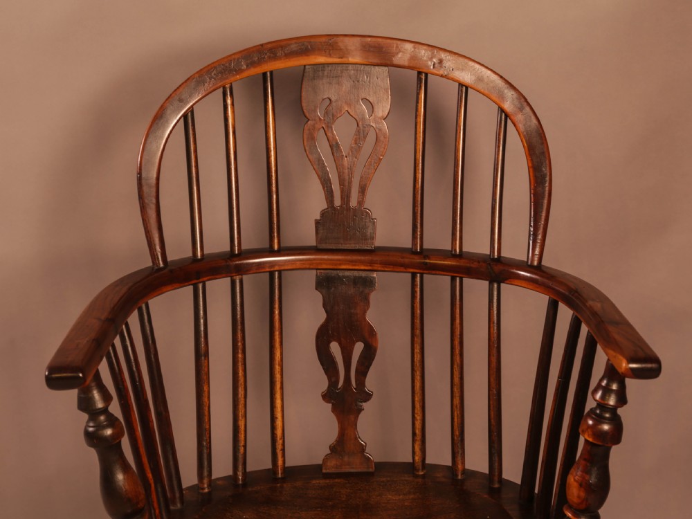 A Yew Wood Low Windsor Chair Rockley Maker View III