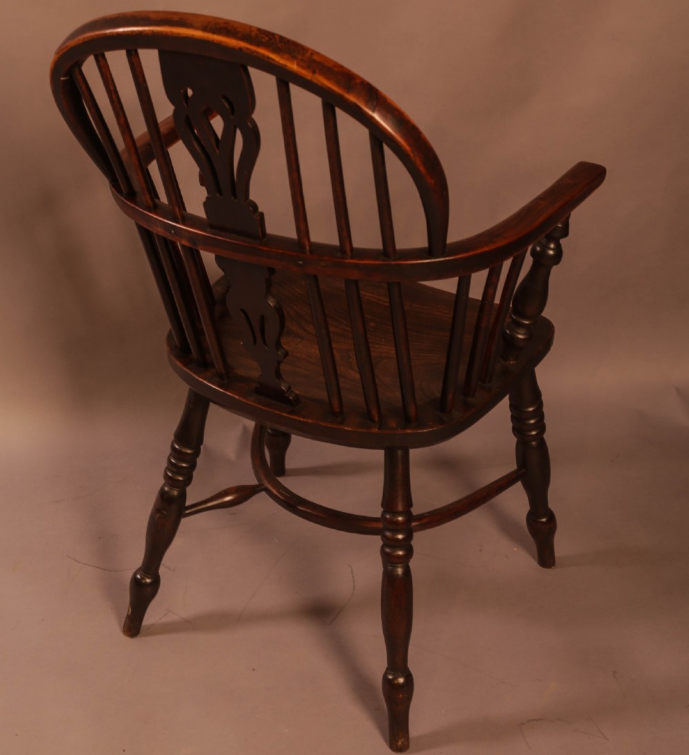 A Yew Wood Low Windsor Chair Rockley Maker View IV