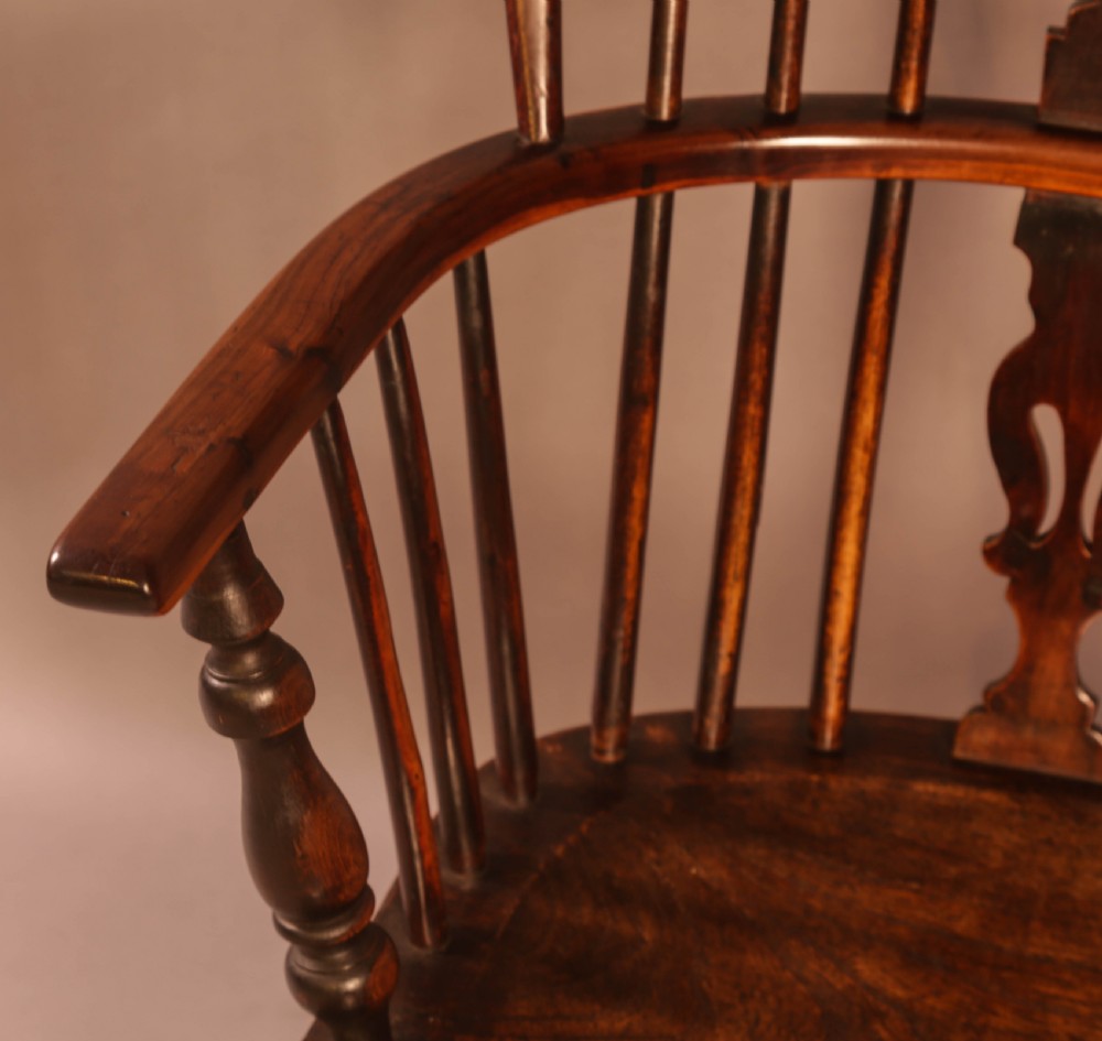 A Yew Wood Low Windsor Chair Rockley Maker View V