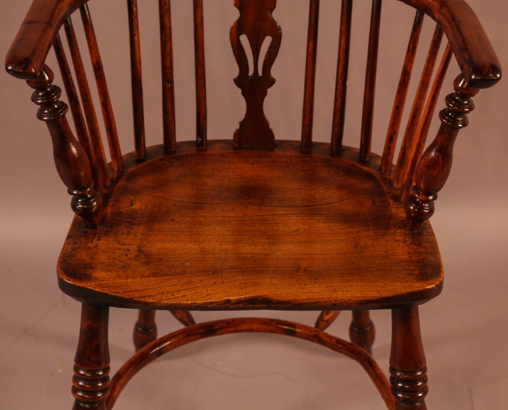 A Yew Wood Low Back Windsor Chair Rockley Maker View V