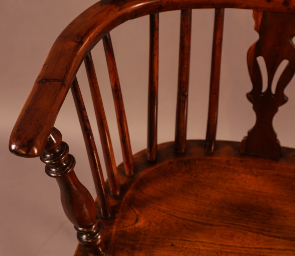 A Yew Wood Low Back Windsor Chair Rockley Maker View VIII