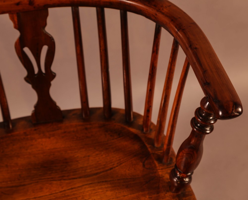 A Yew Wood Low Back Windsor Chair Rockley Maker View IX
