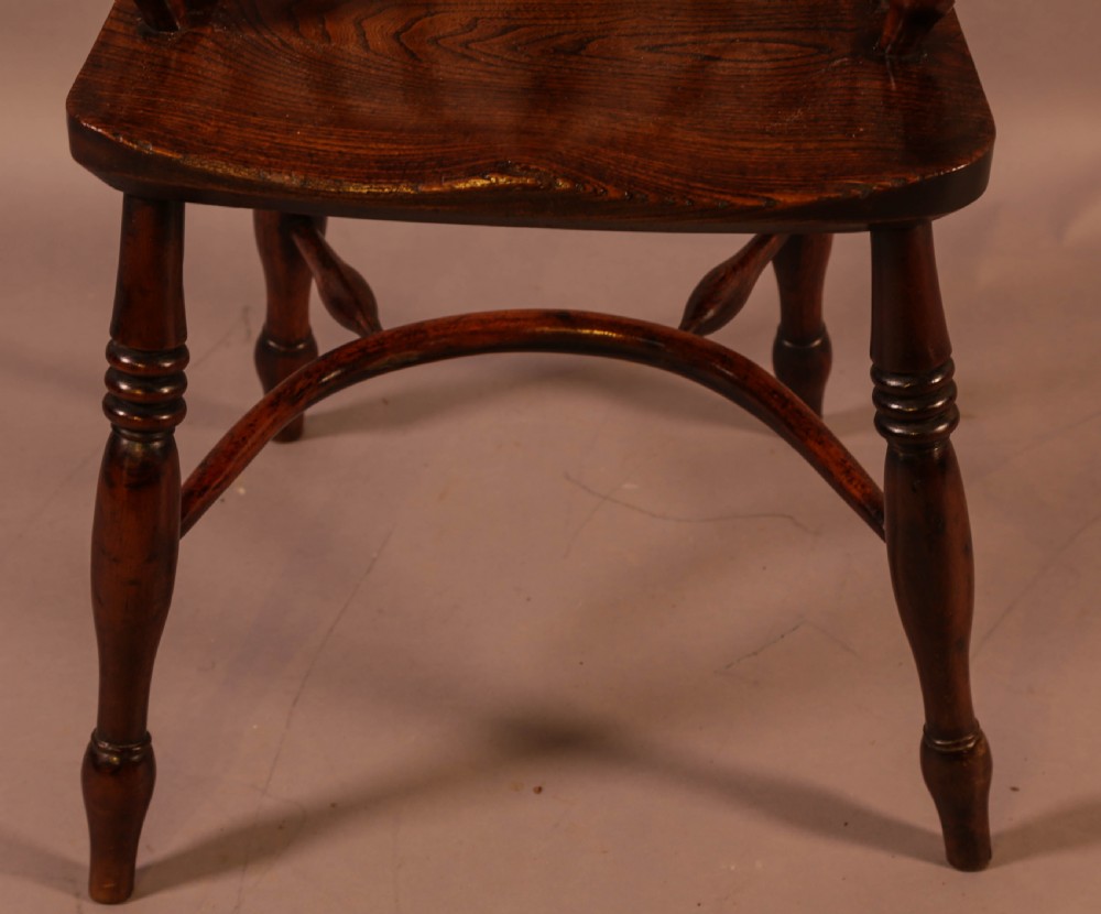 A Yew Wood Windsor Chair Rockley c 1840 View IV