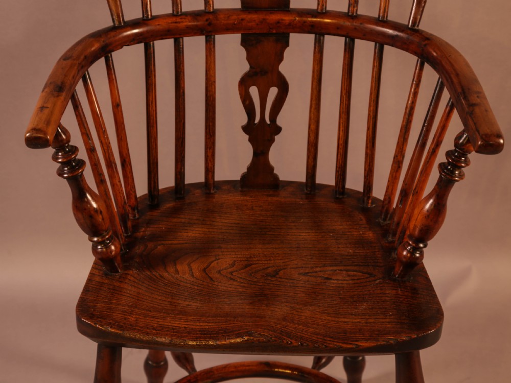 A Yew Wood Windsor Chair Rockley c 1840 View V
