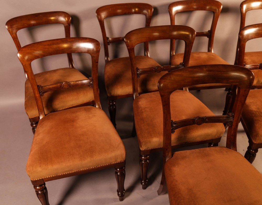 A Set of 8 William IV Dining Chairs  Mahogany View III