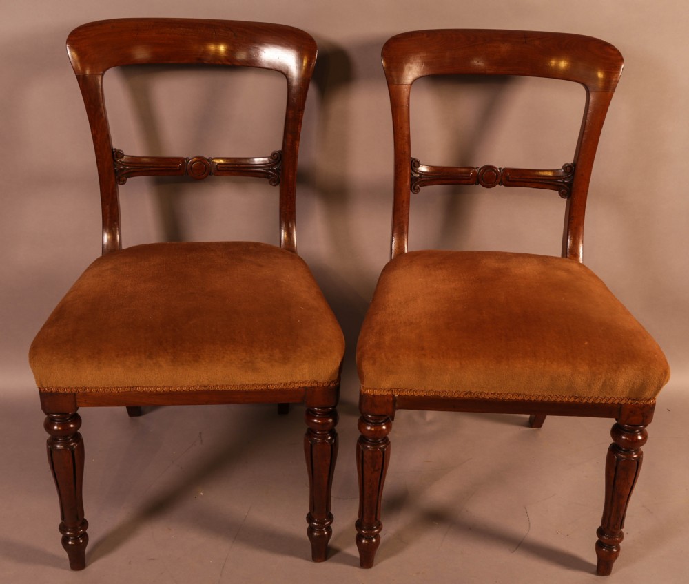 A Set of 8 William IV Dining Chairs  Mahogany View V