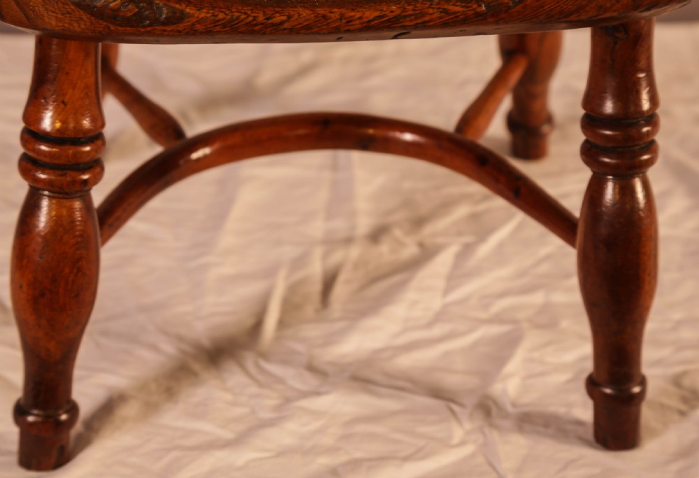 A Rare Childs Yew Wood Windsor Stamped Fred Walker View VII