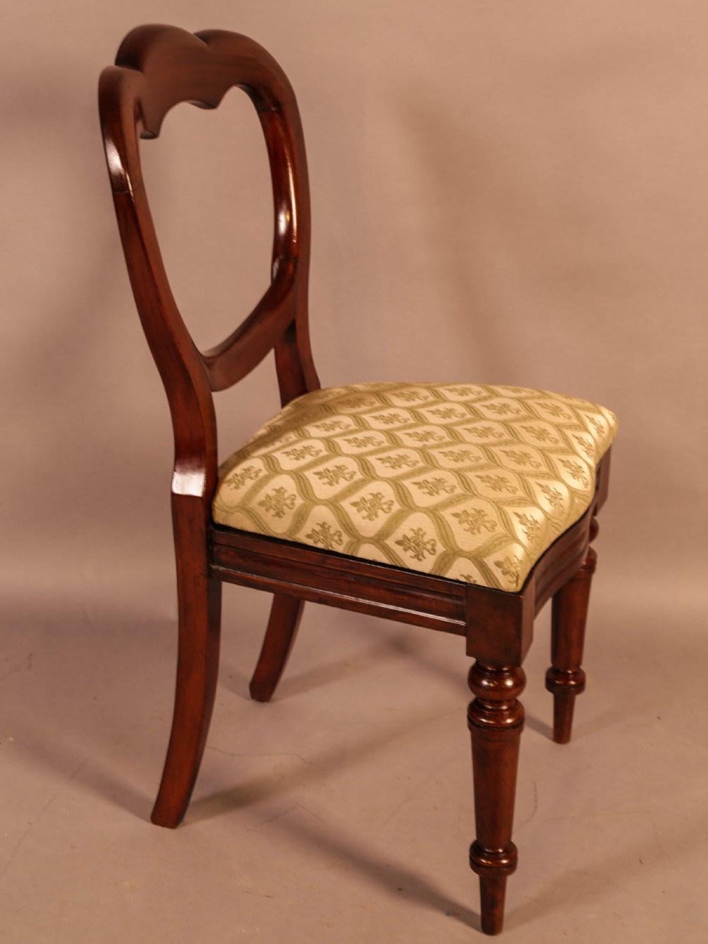 A Set of 12 Victorian Mahogany Balloon Back Dining Chairs View VII