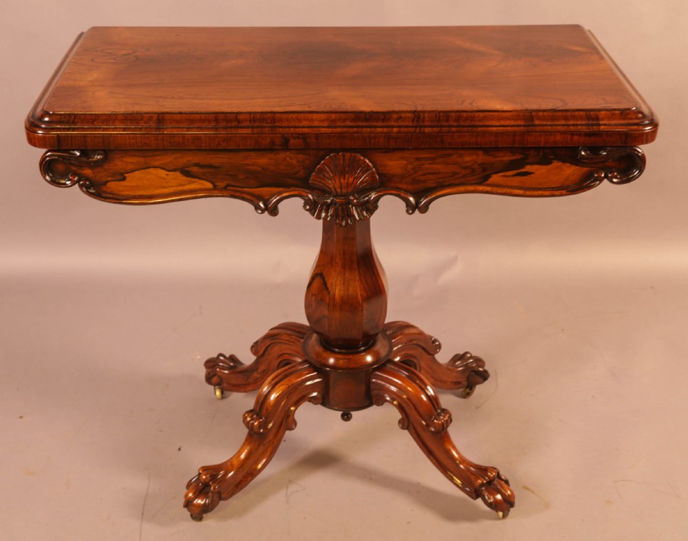 A Superb William IV Games Table in Rosewood View II