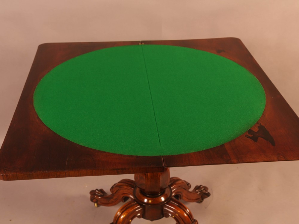A Superb William IV Games Table in Rosewood View IX