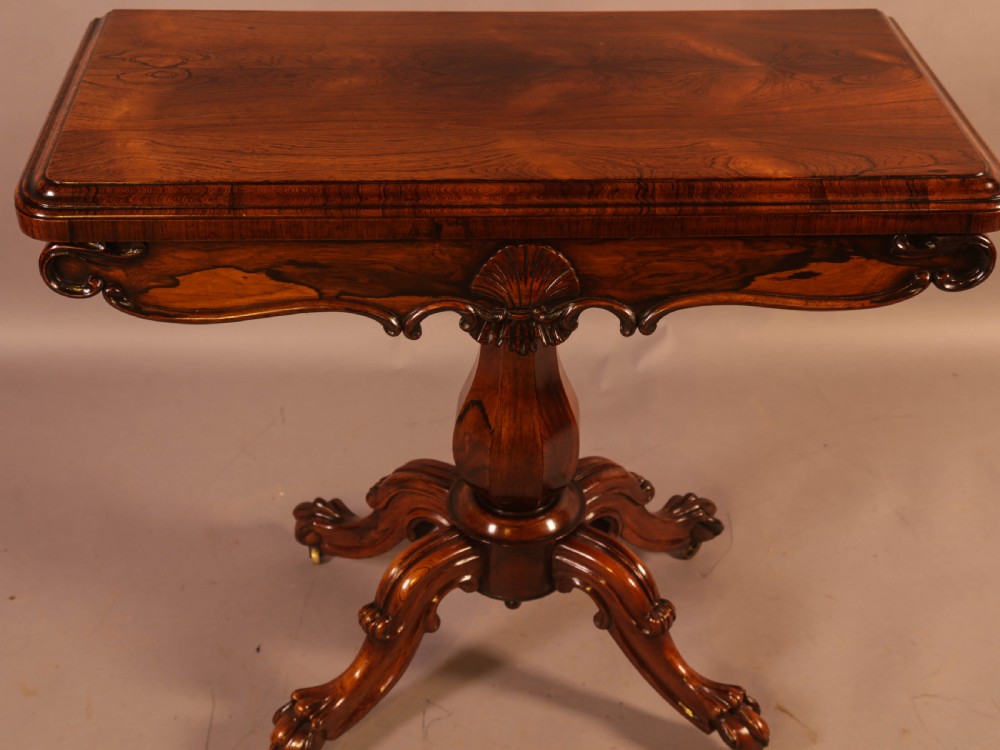 A Superb William IV Games Table in Rosewood View XI