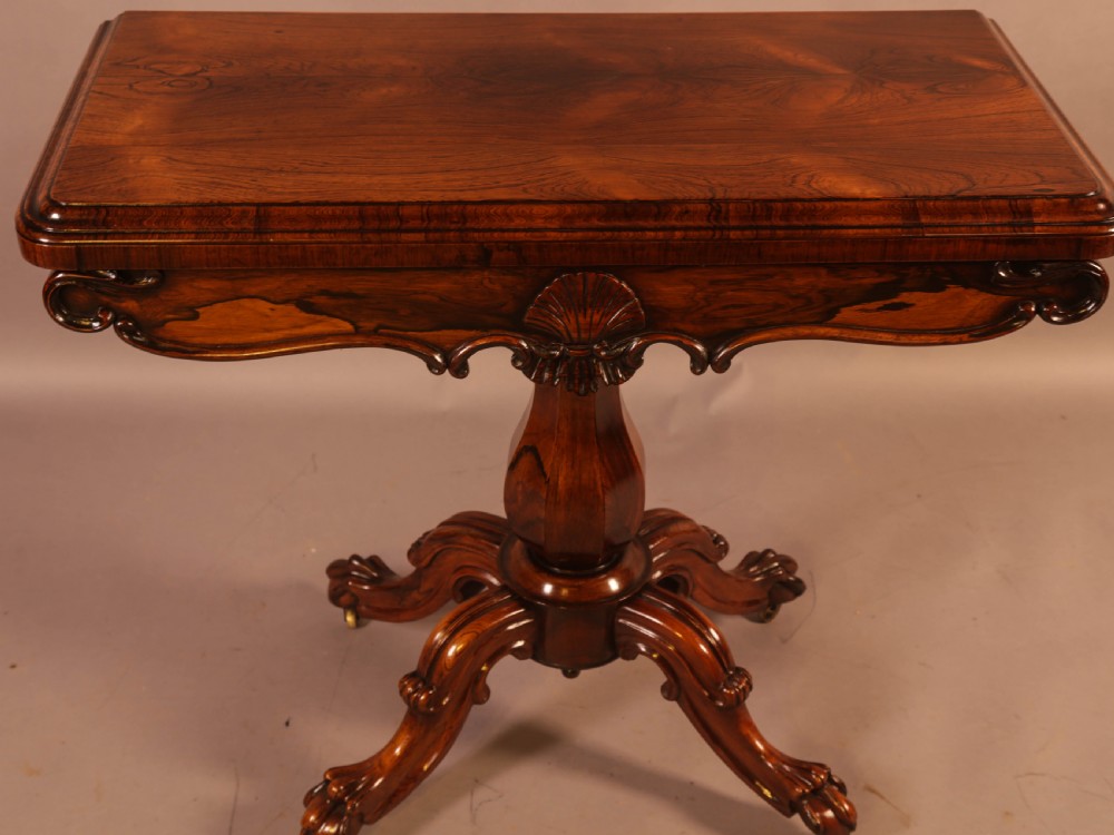 A Superb William IV Games Table in Rosewood View XII