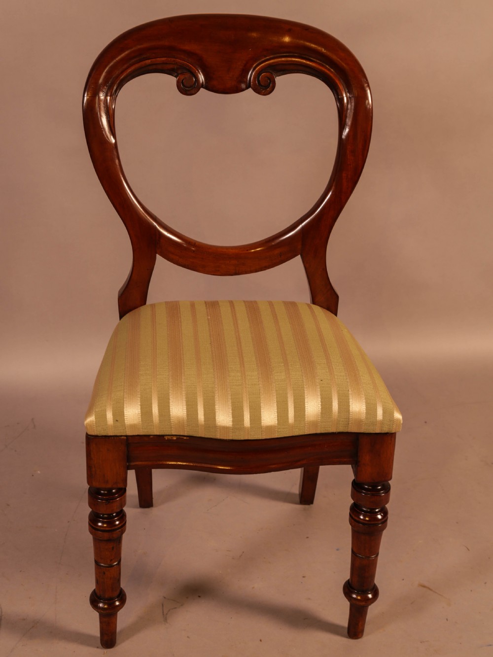 A Set of 12 Victorian Mahogany Balloon Back Dining Chairs View VI