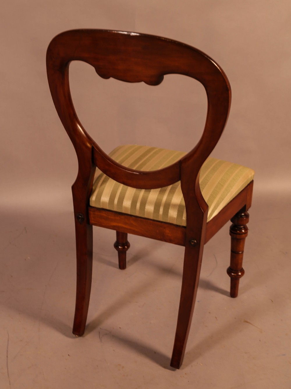 A Set of 12 Victorian Mahogany Balloon Back Dining Chairs View VIII