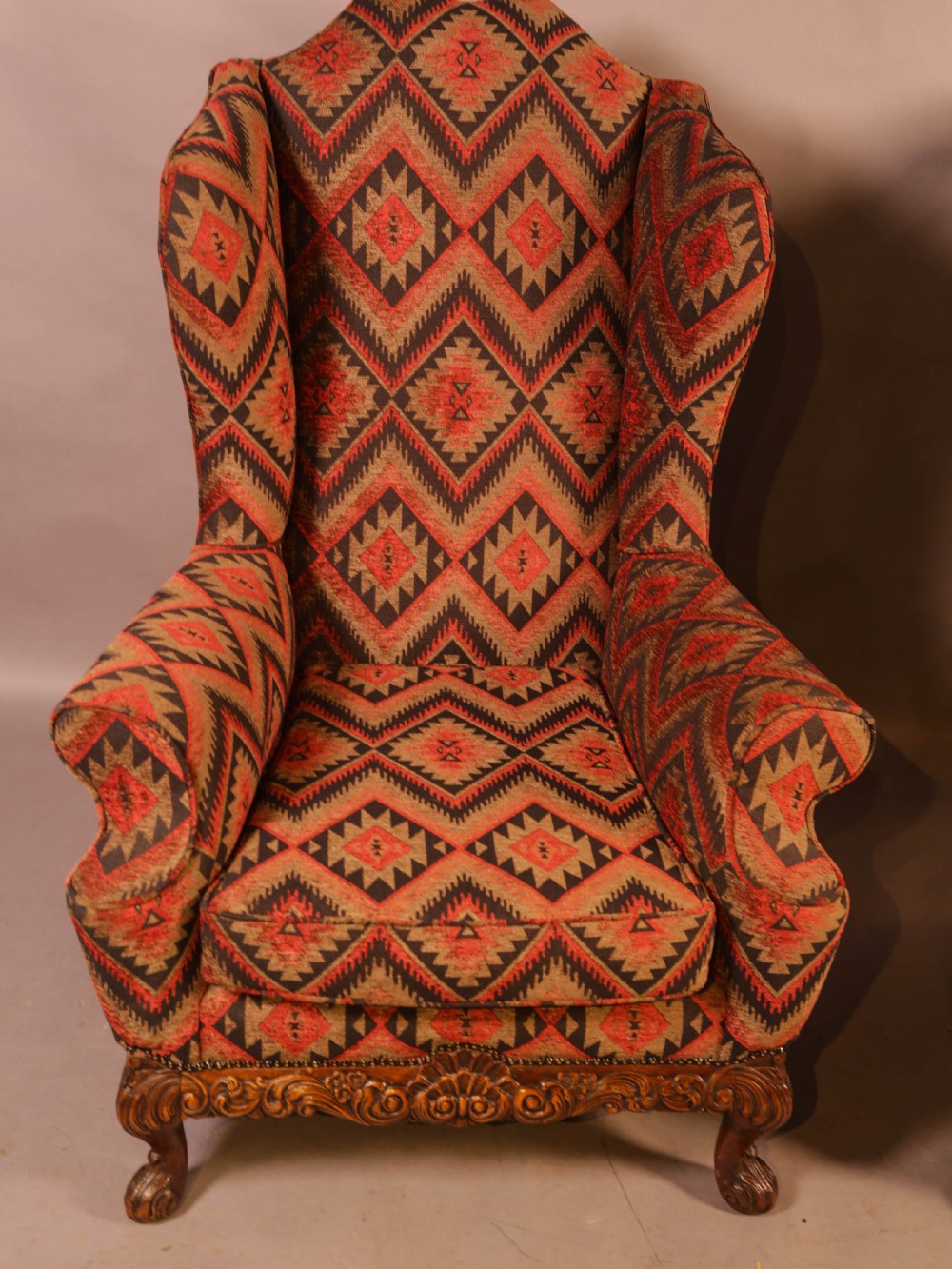 A Very Good Pair of  Wing Armchairs in the style of George II View II