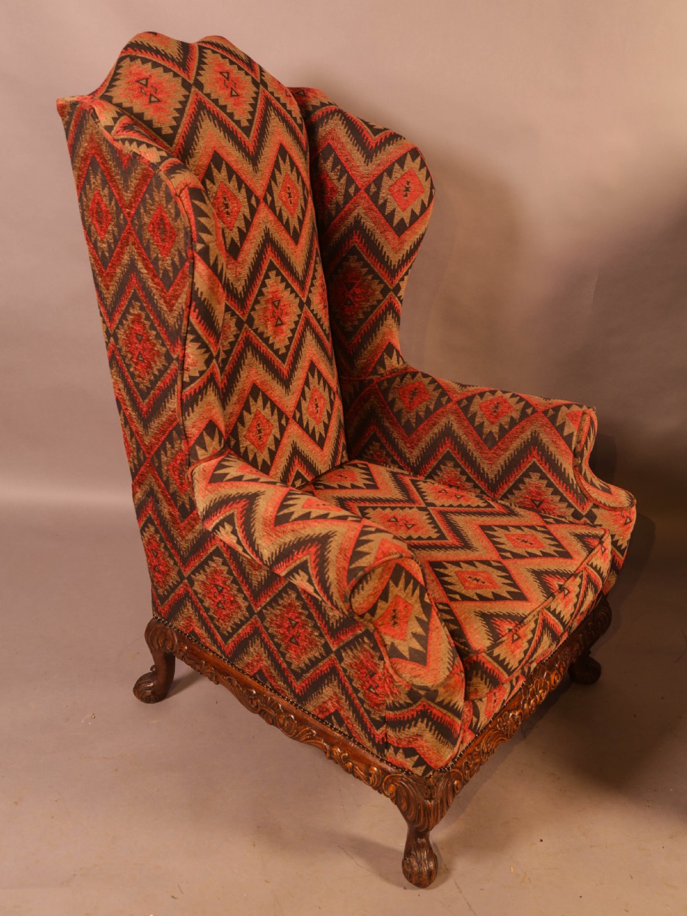 A Very Good Pair of  Wing Armchairs in the style of George II View III