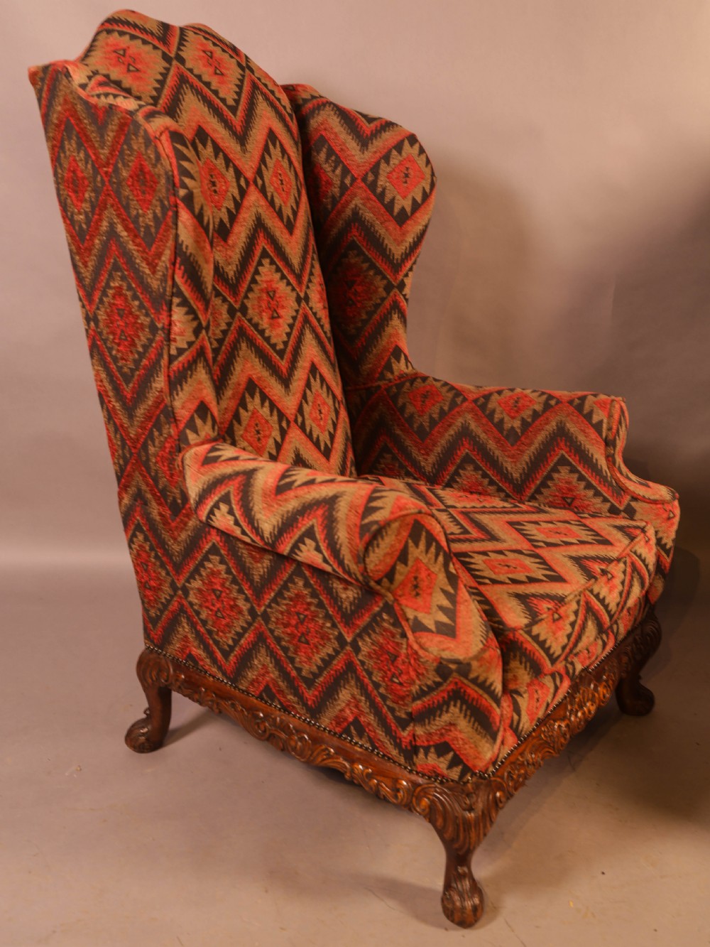A Very Good Pair of  Wing Armchairs in the style of George II View IV
