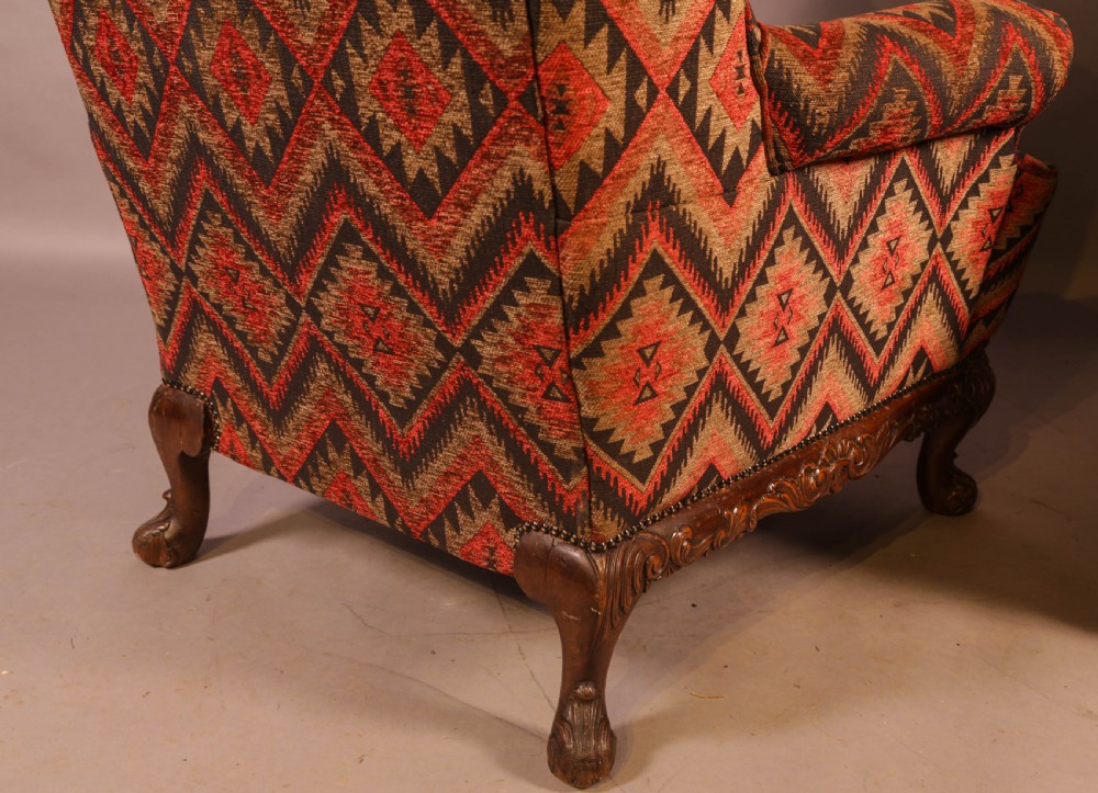 A Very Good Pair of  Wing Armchairs in the style of George II View VIII