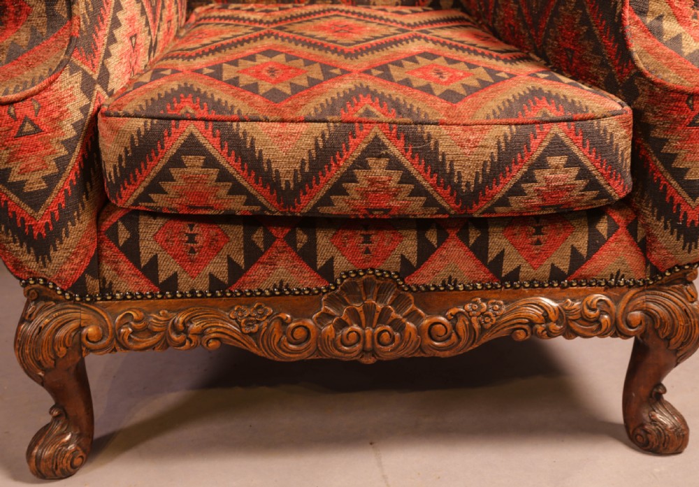 A Very Good Pair of  Wing Armchairs in the style of George II View XII
