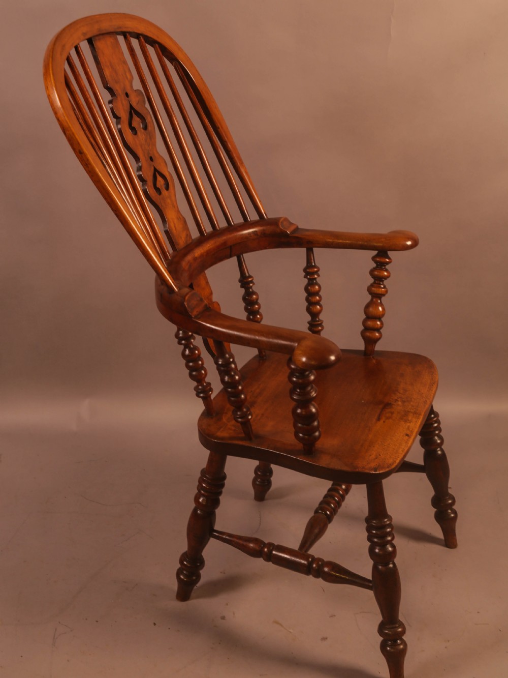 A Good Victorian Broad Arm Windsor Chair View II