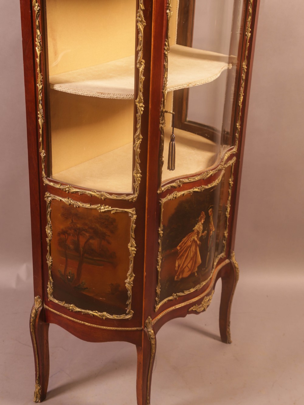 A Good Quality French Serpentine Front Display Cabinet View VIII
