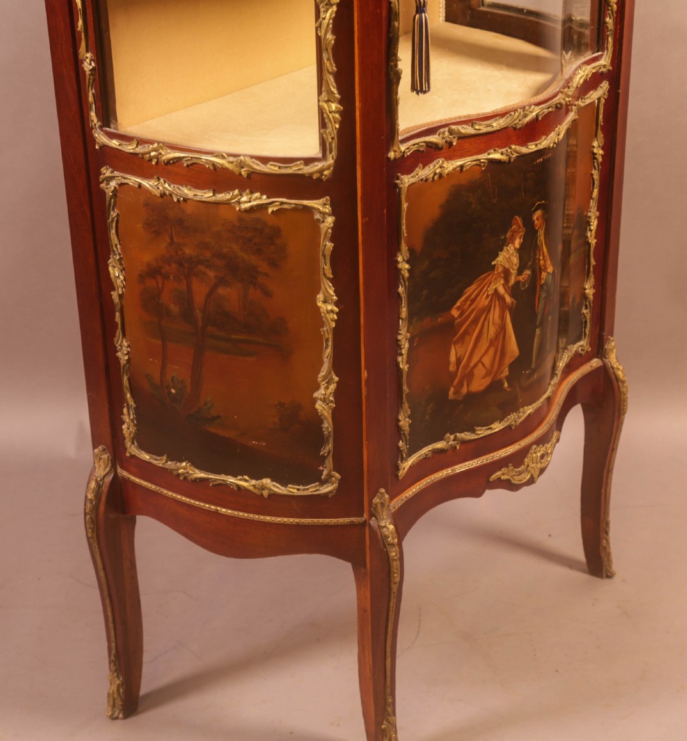 A Good Quality French Serpentine Front Display Cabinet View IX