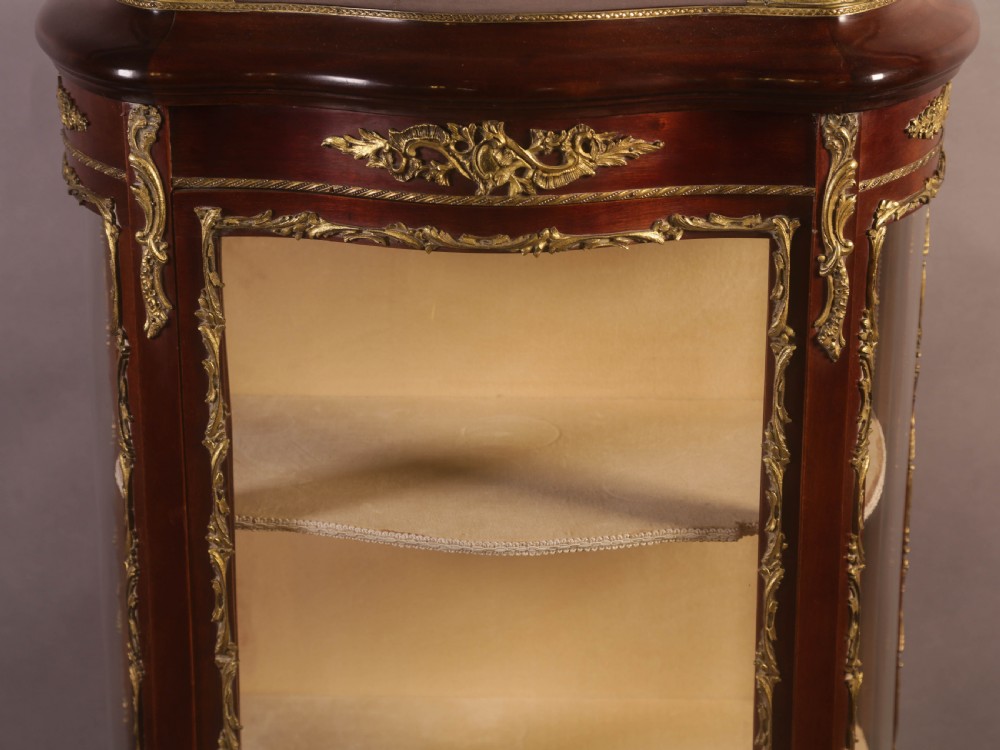 A Good Quality French Serpentine Front Display Cabinet View XI