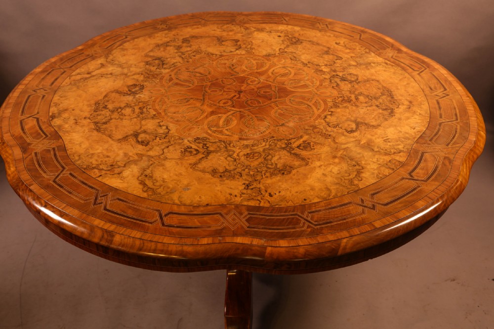 A Stunning Quality Victorian Burr Walnut Centre Table Exhibition quality View II