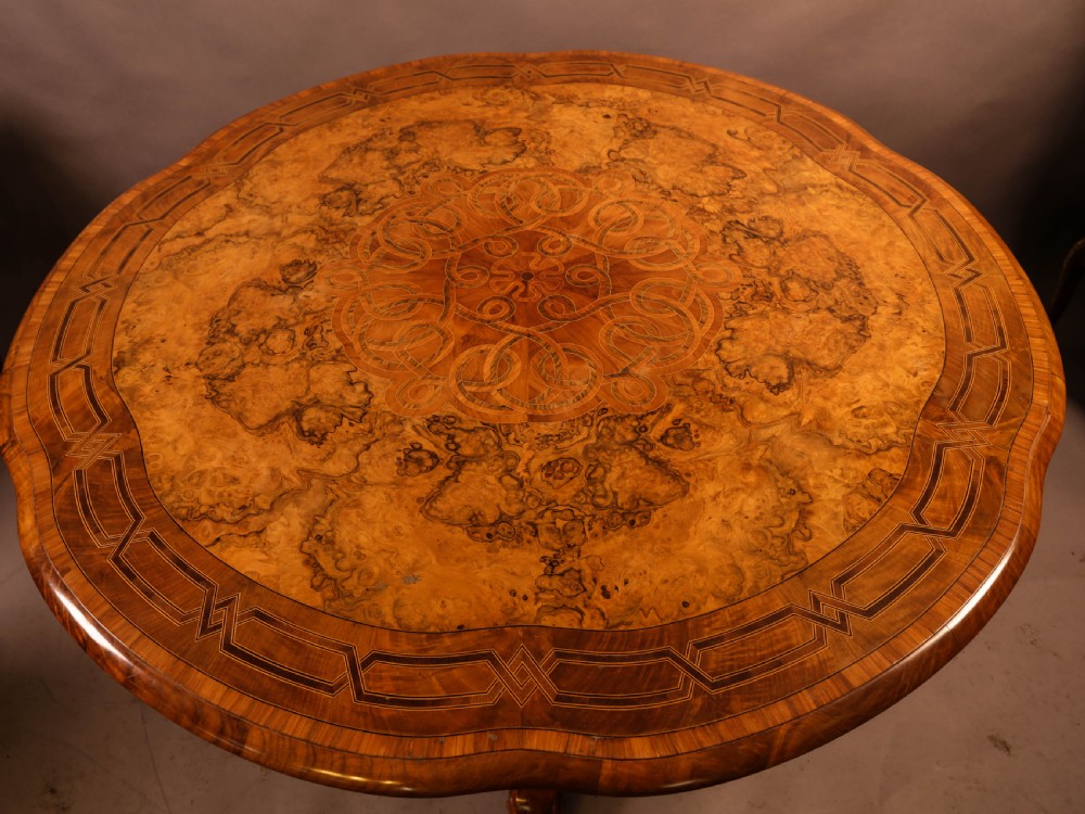 A Stunning Quality Victorian Burr Walnut Centre Table Exhibition quality View III