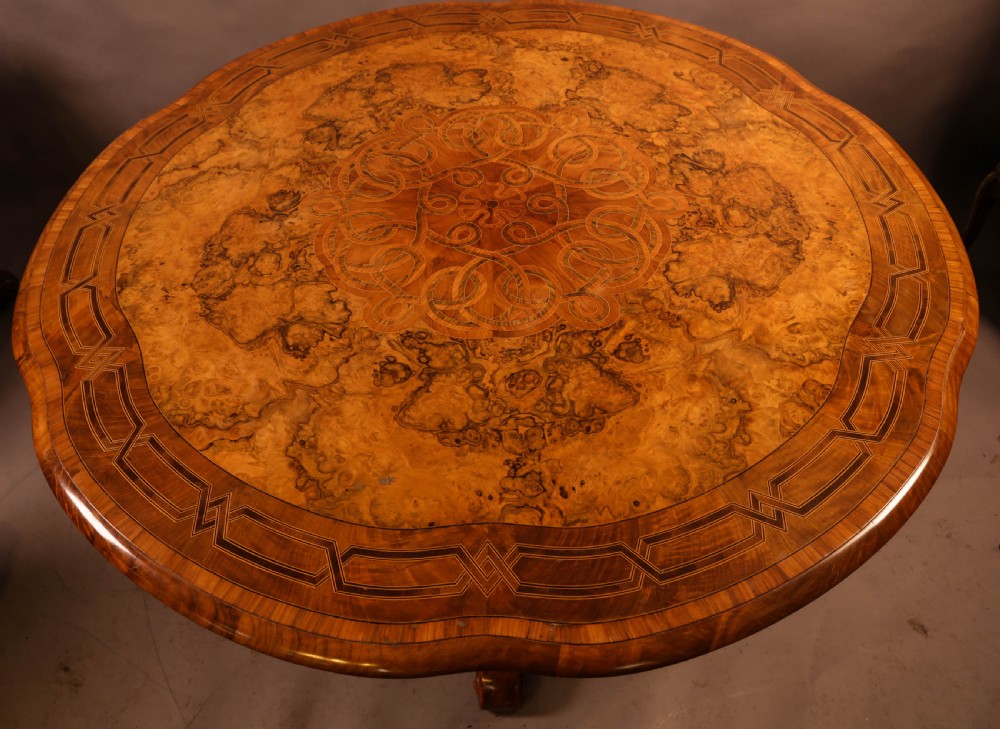 A Stunning Quality Victorian Burr Walnut Centre Table Exhibition quality View IV