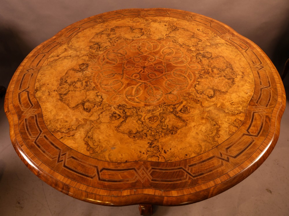 A Stunning Quality Victorian Burr Walnut Centre Table Exhibition quality View VI